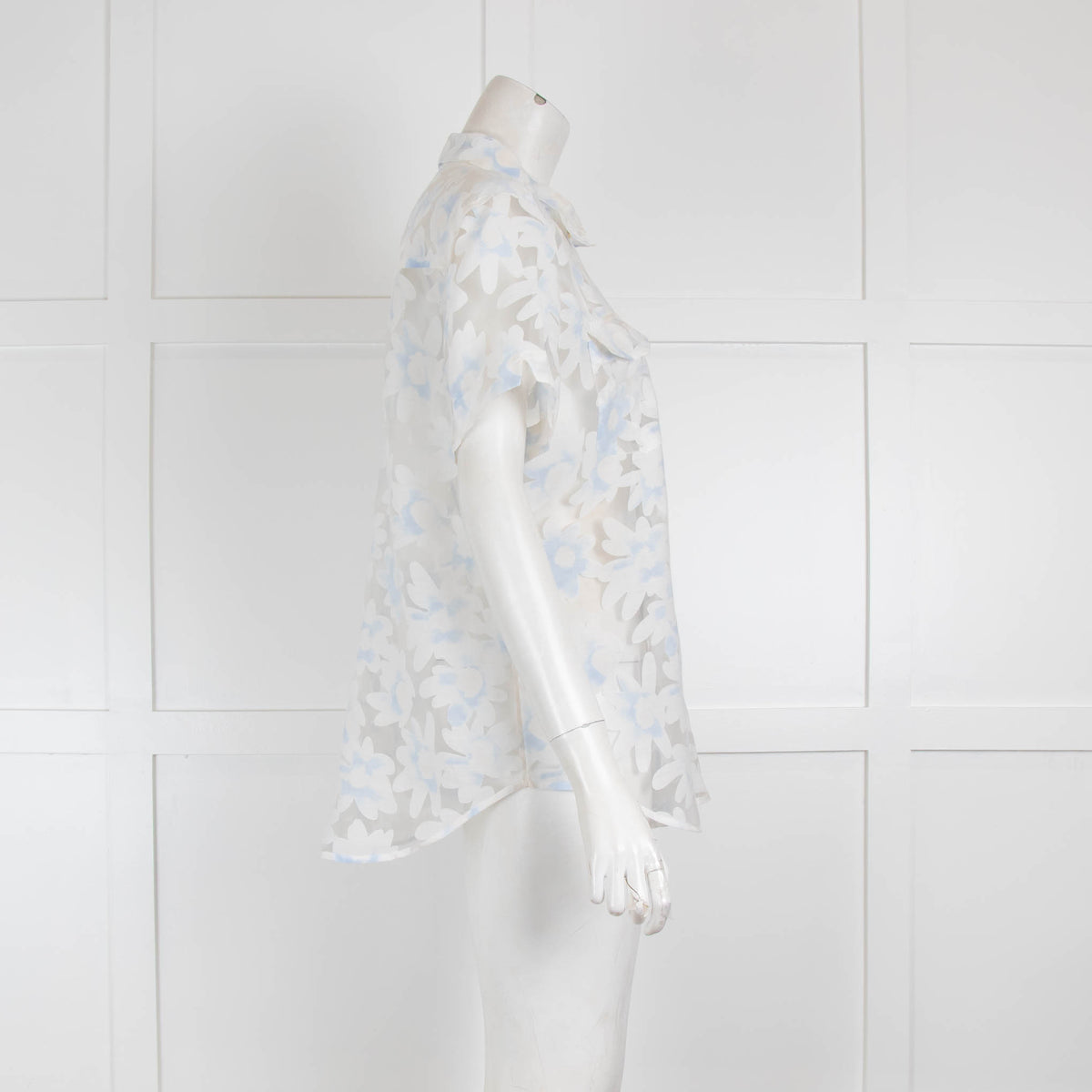 Joie White Floral Short Sleeved Blouse