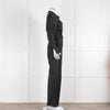 Sezane Grey Belted Waist Jumpsuit with Collar