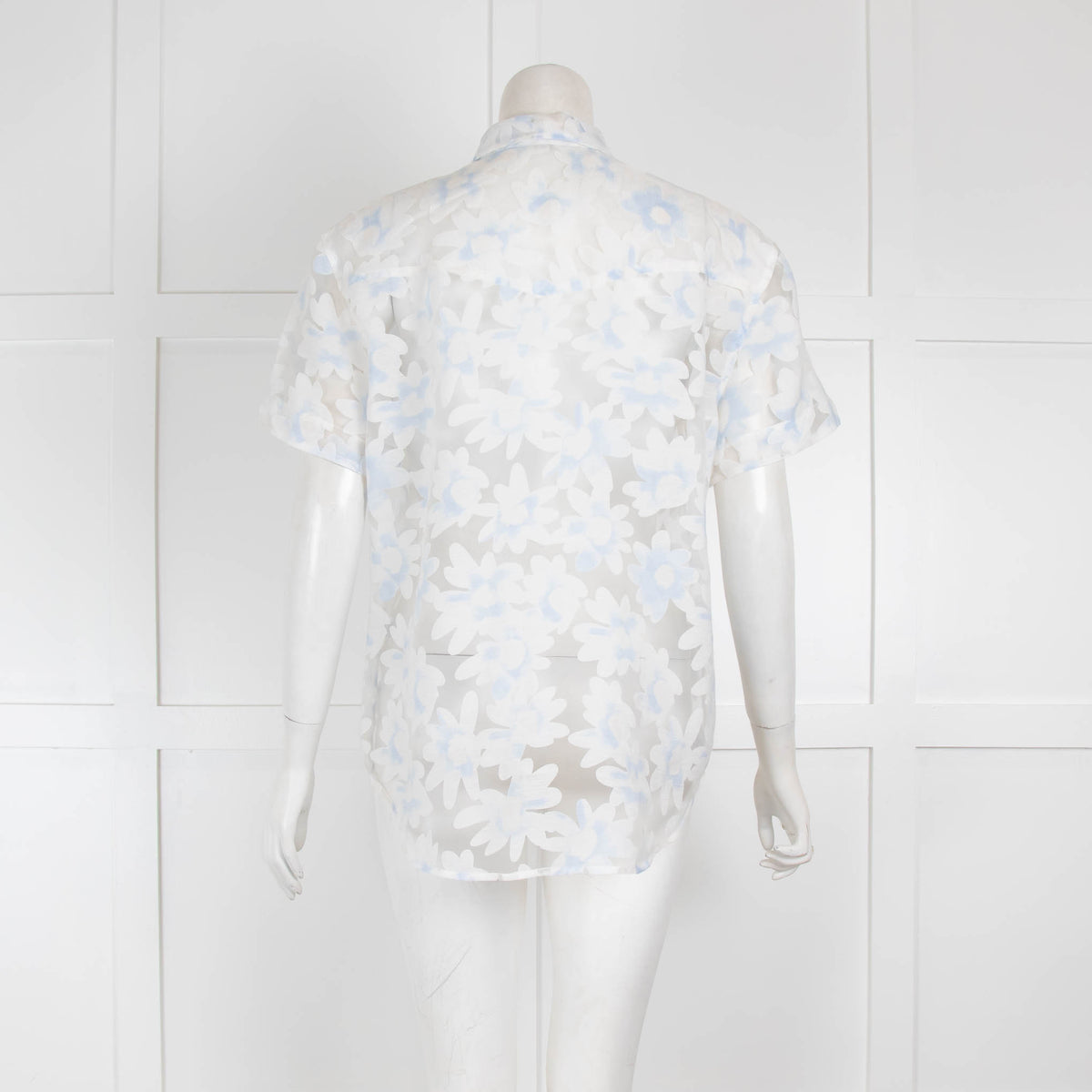 Joie White Floral Short Sleeved Blouse