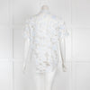Joie White Floral Short Sleeved Blouse