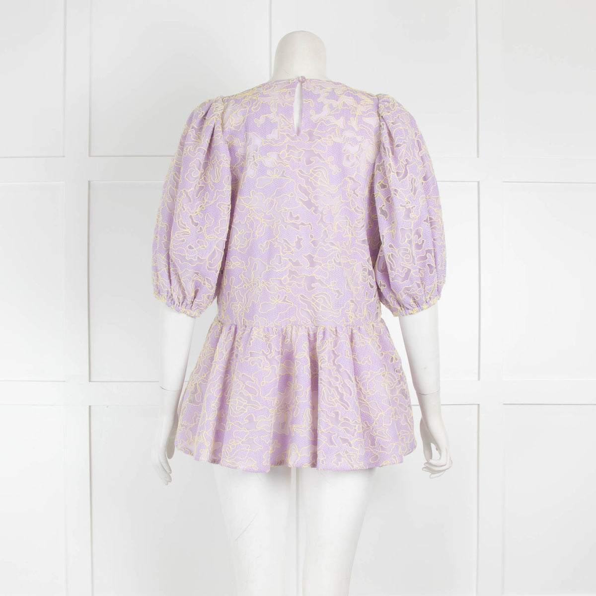Stine Goya Lilac & Yellow Peplum Top
