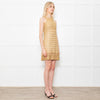 Diane Von Furstenberg Gold Crochet Sleeveless Mini Dress