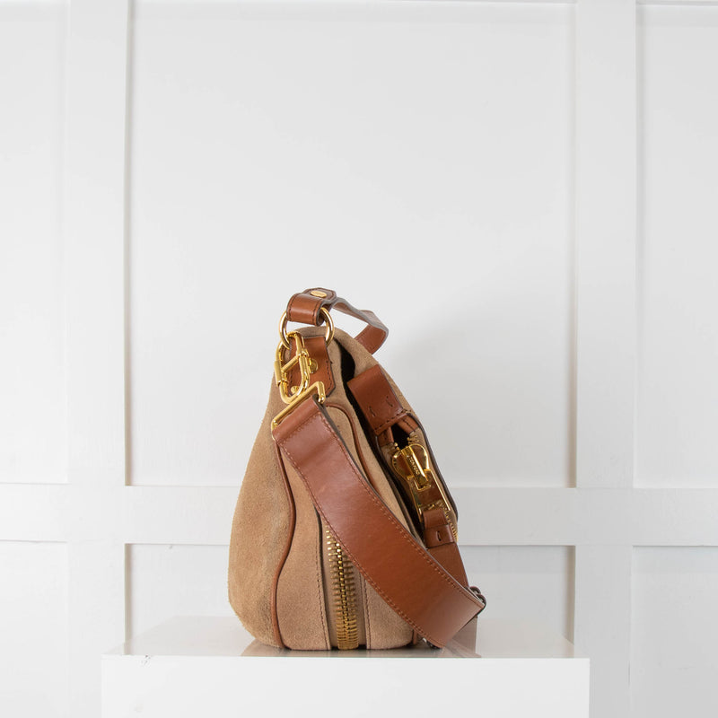 Tom Ford "Jennifer" Brown Suede Bag
