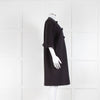 Louise Kennedy Navy Collarless Dress Coat