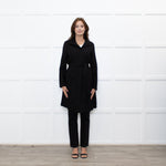 Sarah Pacini Black Light Weight Trench Coat