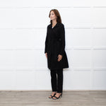 Sarah Pacini Black Light Weight Trench Coat