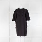 Louise Kennedy Navy Collarless Dress Coat