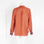 Second Female Red Patterned Silk Blouse