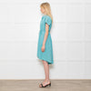 Ottod'Ame Turquoise Green Cotton Draw String Waist Dress