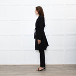 Sarah Pacini Black Light Weight Trench Coat