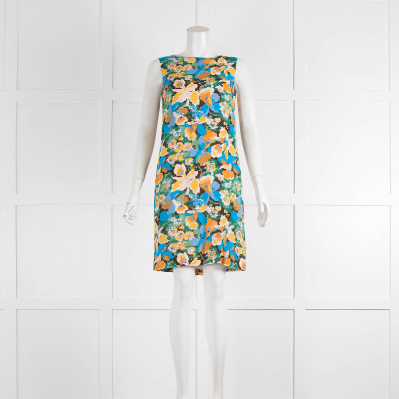 Missoni Orange and Blue Floral Shift Dress