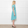 Ottod'Ame Turquoise Green Cotton Draw String Waist Dress