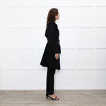 Sarah Pacini Black Light Weight Trench Coat