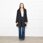 Ganni Grey Double Faced Pea Coat