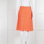 Piazza Sempione Orange Patterned Knee Length Skirt