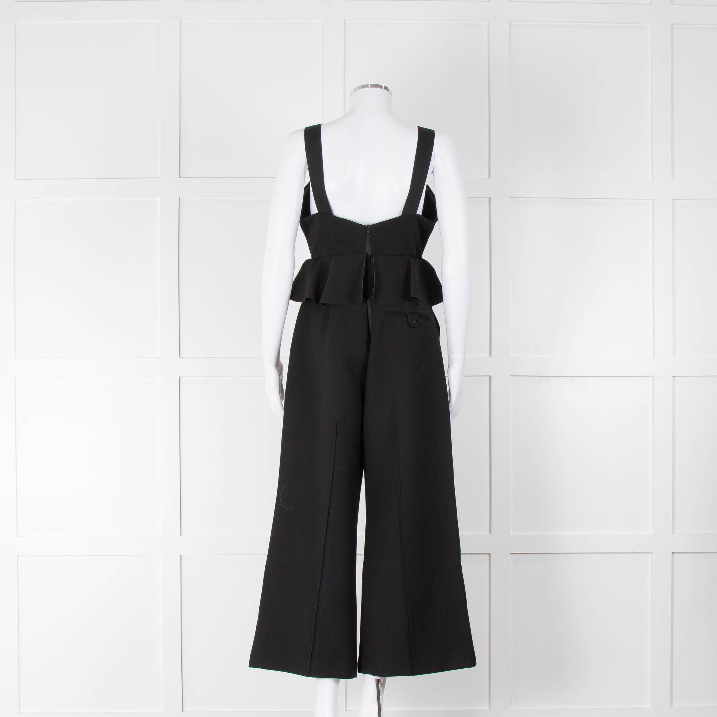 self-portrait☆Button-embellished peplum jumpsuit【UK発】 SELF-PORTRAIT Convertible strapless crystal-embellished