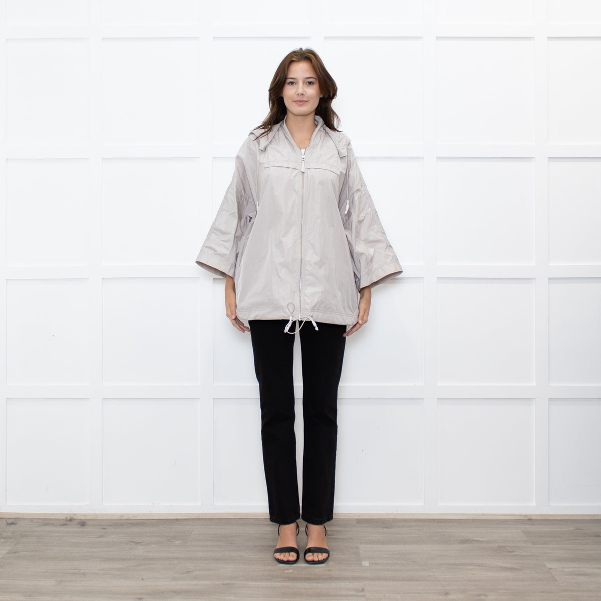 Poetry Beige Hooded Windstopper Jacket