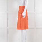 Piazza Sempione Orange Patterned Knee Length Skirt