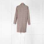 Velvet Burgundy Black Grey Houndstooth Unlined Coat