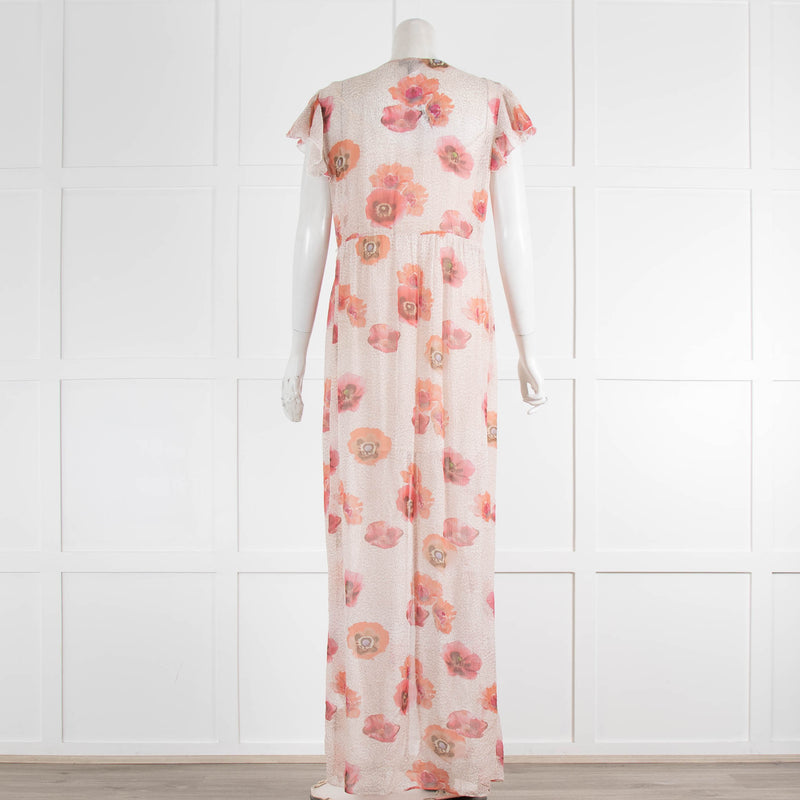 Rag & Bone Pink Sheer Floral Maxi Dress