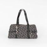 Christian Dior Blue Small Bowling Oblique Canvas Bag