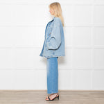 Y Project Pale Wash Denim Zip Up Jacket