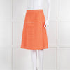 Piazza Sempione Orange Patterned Knee Length Skirt