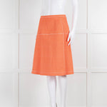 Piazza Sempione Orange Patterned Knee Length Skirt
