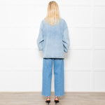Y Project Pale Wash Denim Zip Up Jacket