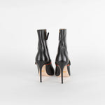 Gucci Black Charlotte Boots Red Green Gross Grain With Buckle