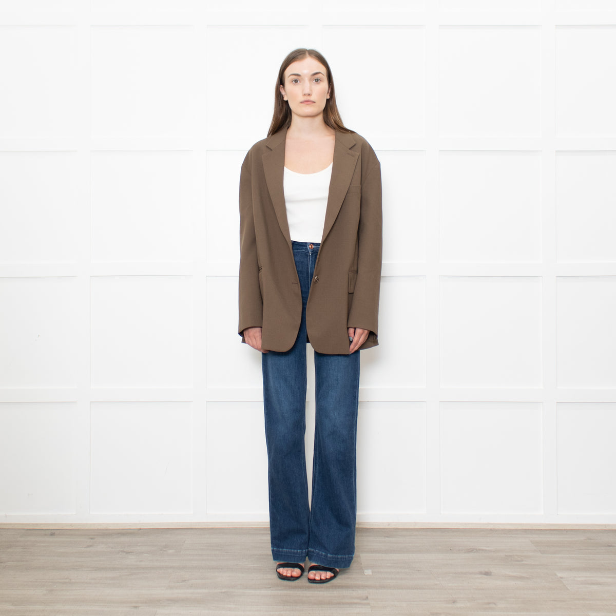 The Frankie Shop Khkai Oversized Blazer