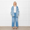 Y Project Pale Wash Denim Zip Up Jacket