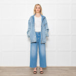 Y Project Pale Wash Denim Zip Up Jacket