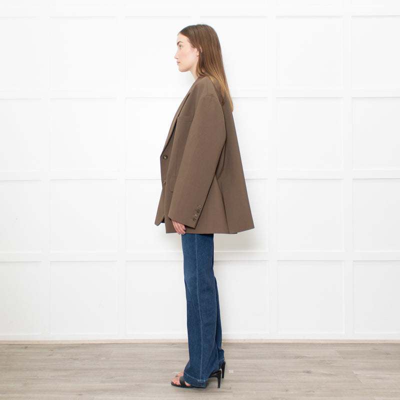 The Frankie Shop Khkai Oversized Blazer
