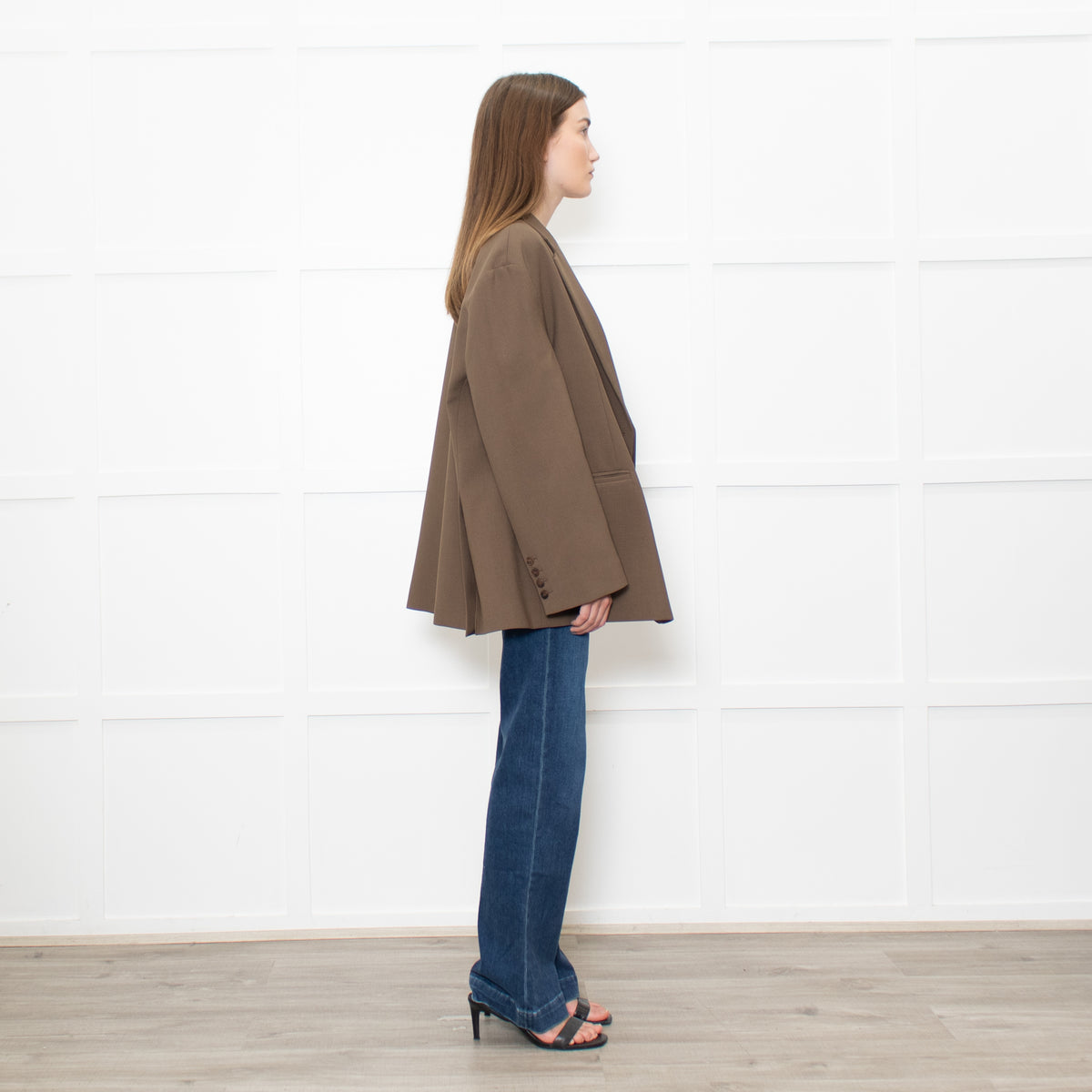 The Frankie Shop Khkai Oversized Blazer