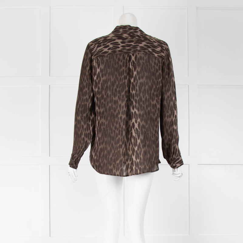 L'Agence Leopard Silk Shirt