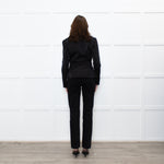 Wiederhoeft Black Shiny Marble Effect  Fabric Jacket