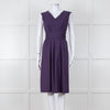 'S Max Mara Purple Cotton  V-Neck Dress