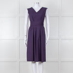 'S Max Mara Purple Cotton  V-Neck Dress