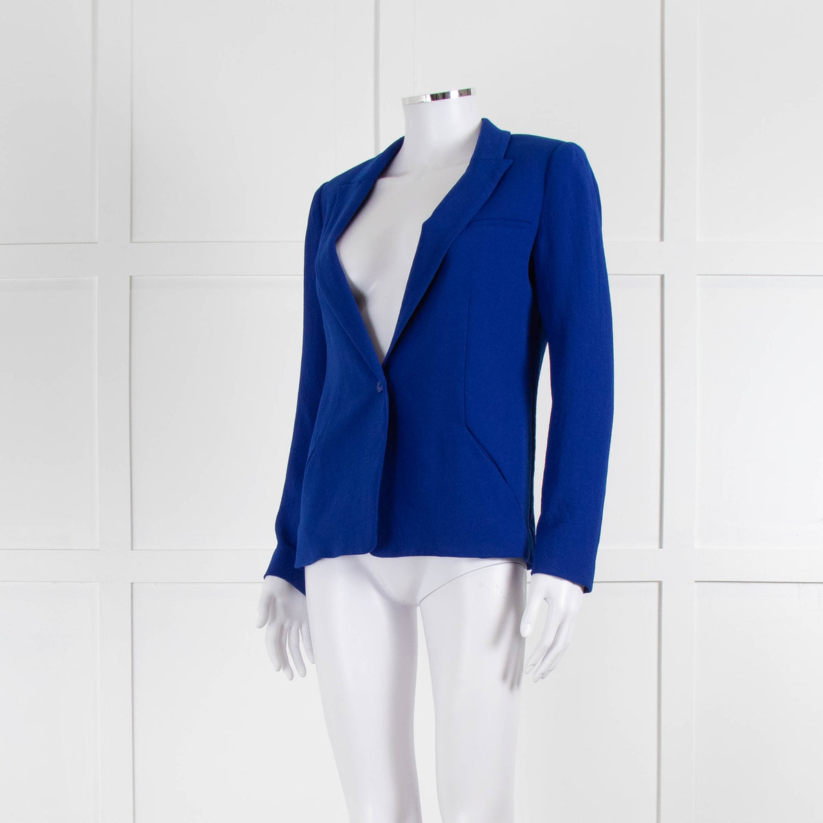 ba&sh Cobalt Blue Single Breasted Short Jacket