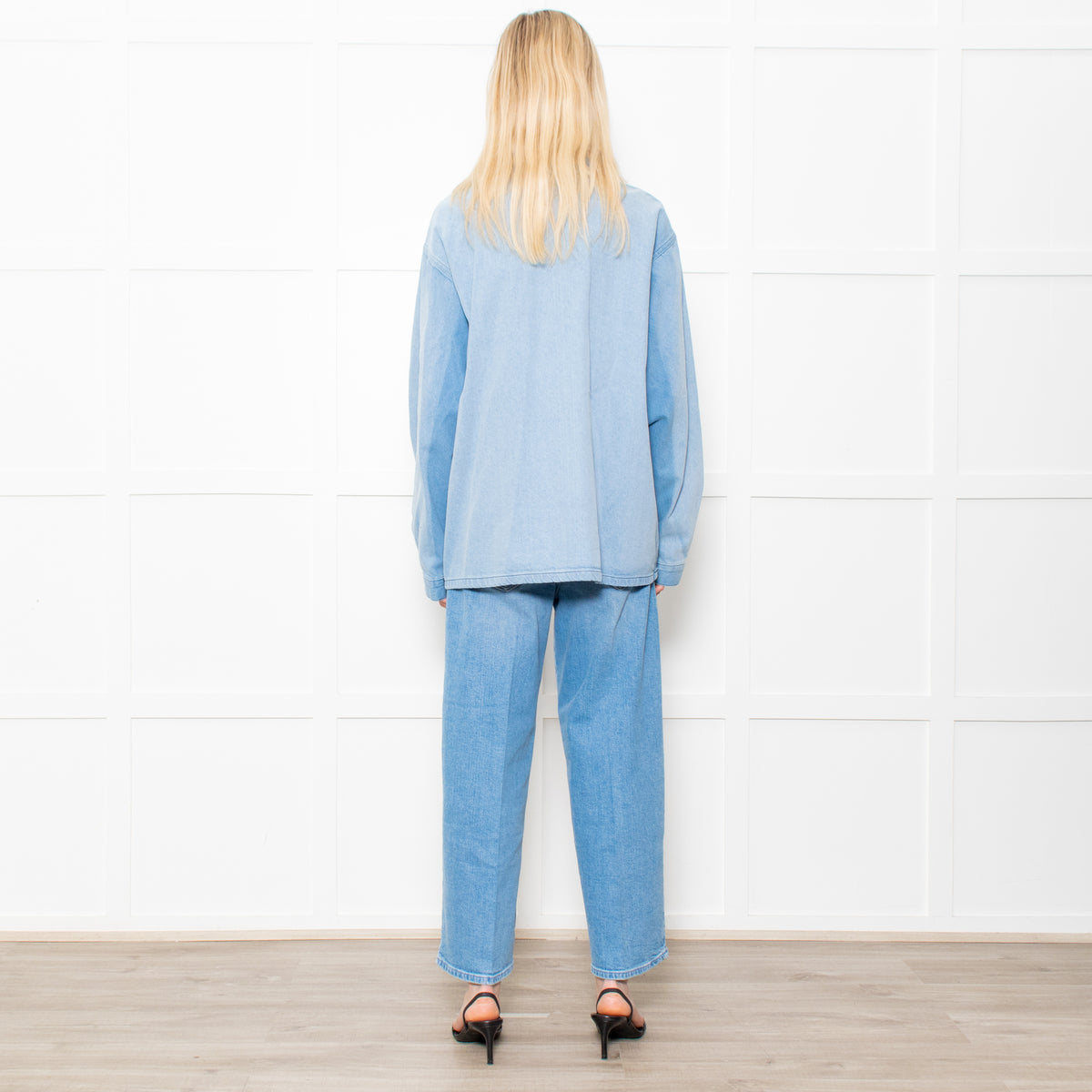 Raey Light Wash Denim Shacket