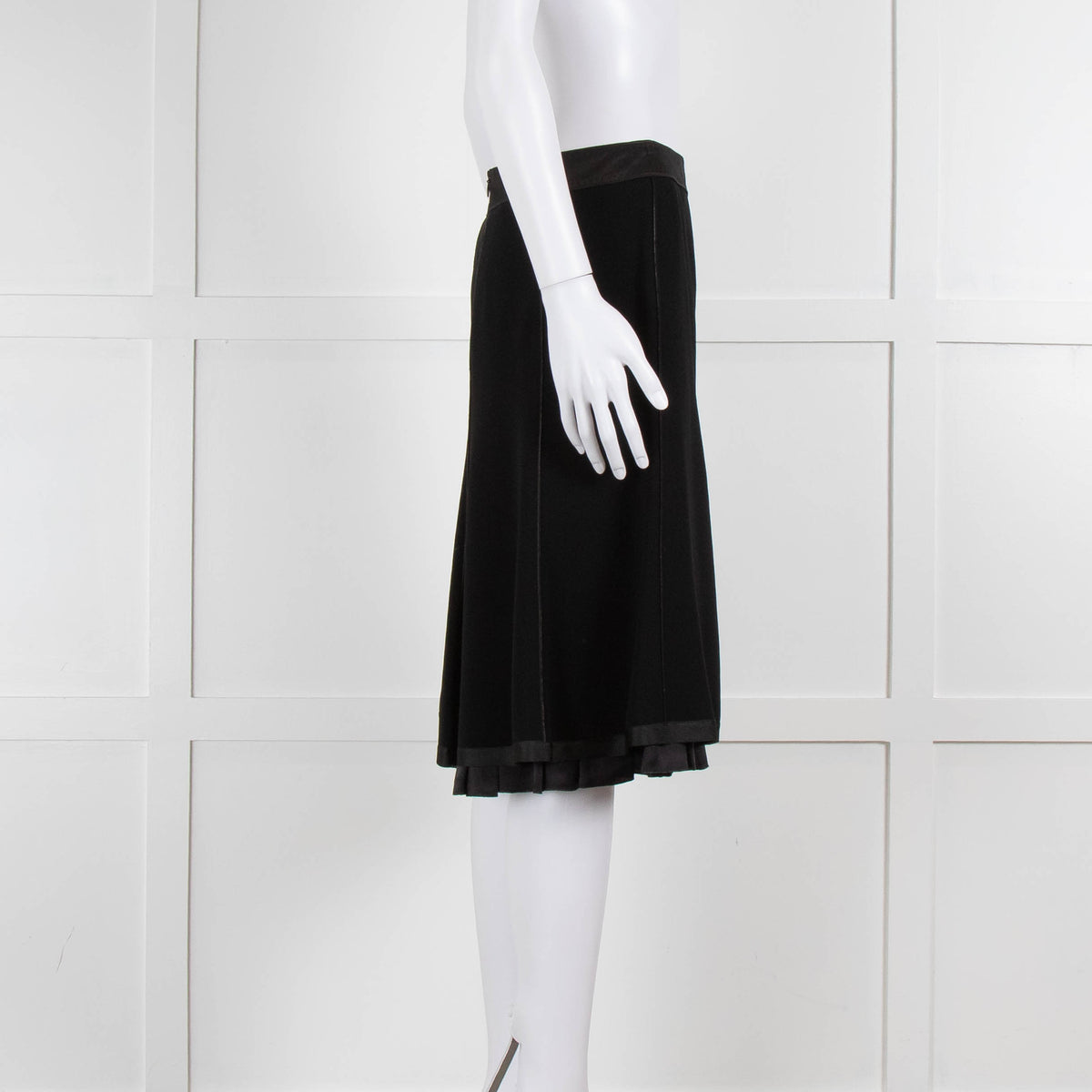 Strenesse Black Panelled A Line Skirt