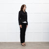 Wiederhoeft Black Shiny Marble Effect  Fabric Jacket
