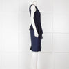 Carolina Herrera Navy Dress with LaceTop & Peplum