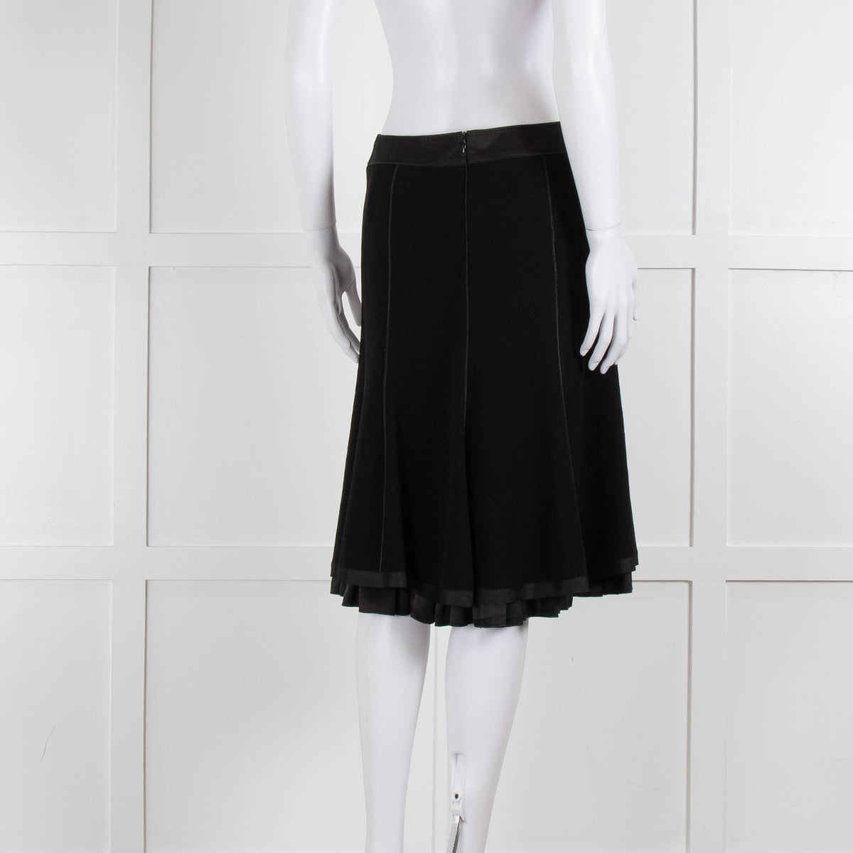 Strenesse Black Panelled A Line Skirt