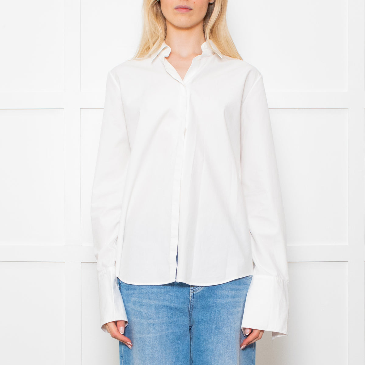 The Row White Shirt Double Cuffs