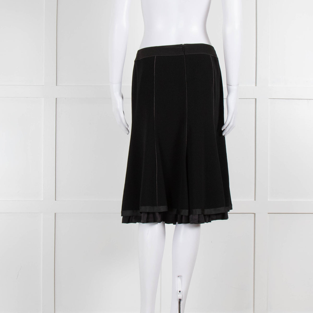 Strenesse Black Panelled A Line Skirt