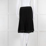 Strenesse Black Panelled A Line Skirt