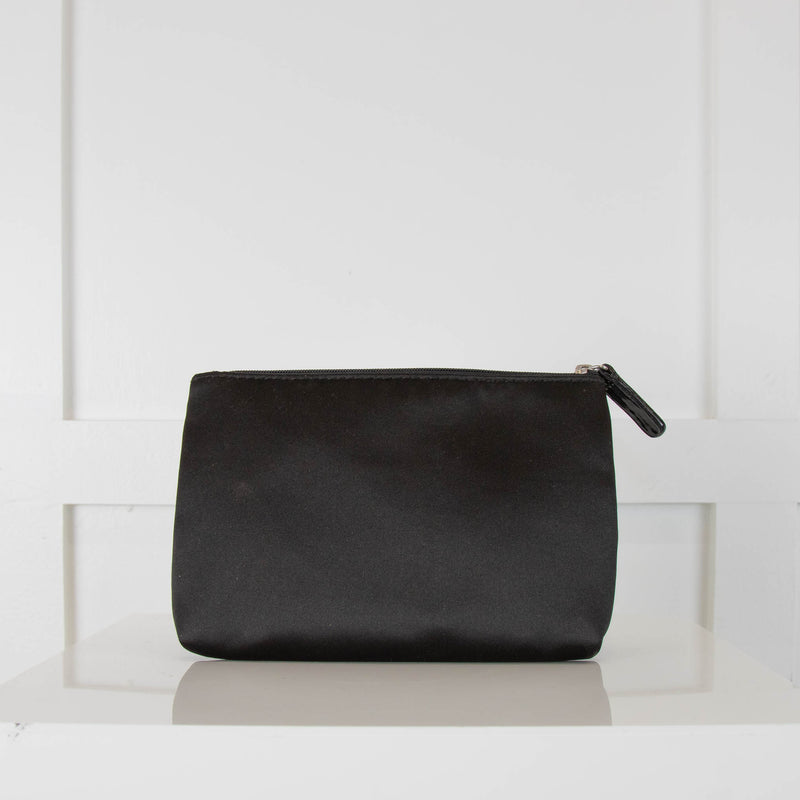 LuLu Guinness Black Red Lip Make Up Pouch