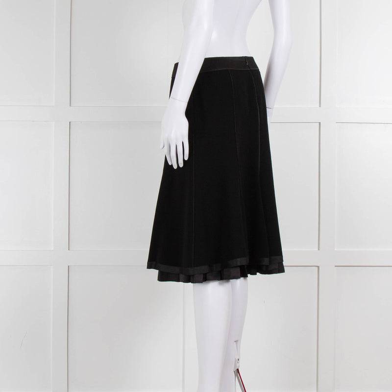 Strenesse Black Panelled A Line Skirt